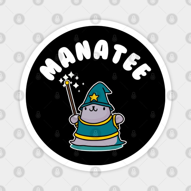 Manatee Magician Kawaii Fantasy Pun Magnet by Daytone